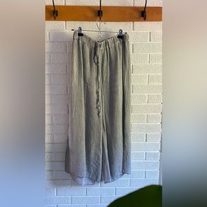 Italian Linen Wide-leg Pants